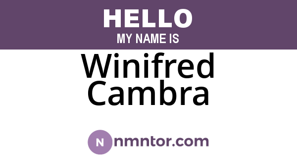 Winifred Cambra