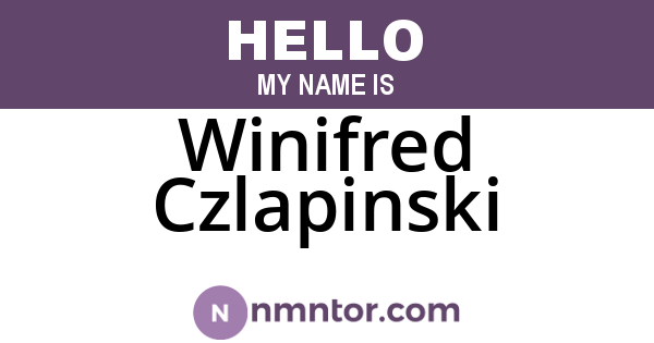 Winifred Czlapinski