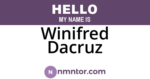 Winifred Dacruz