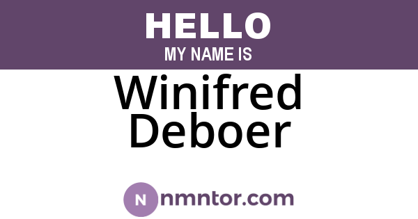Winifred Deboer