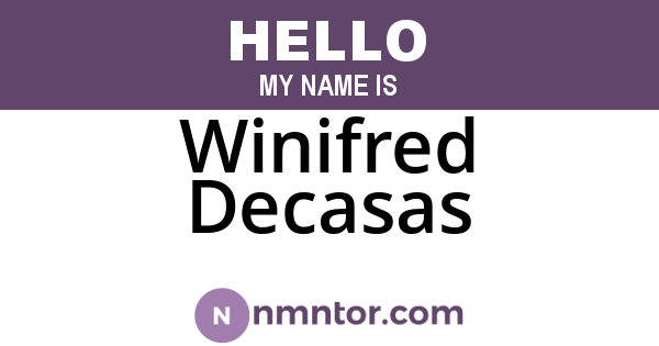 Winifred Decasas
