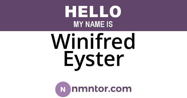 Winifred Eyster