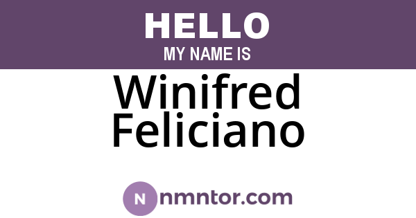 Winifred Feliciano