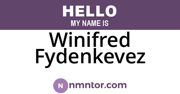 Winifred Fydenkevez