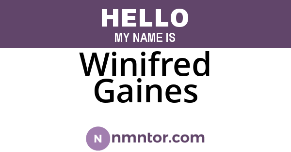 Winifred Gaines
