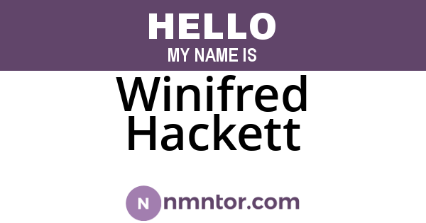 Winifred Hackett