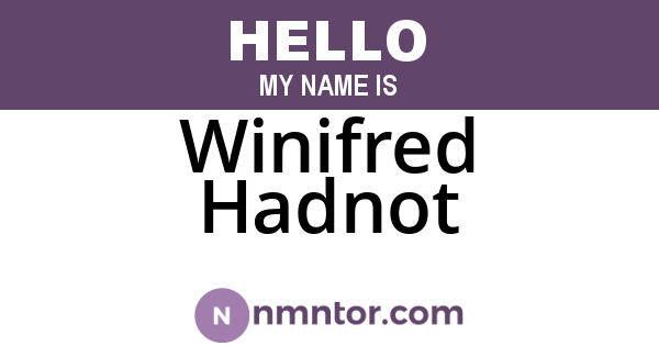 Winifred Hadnot