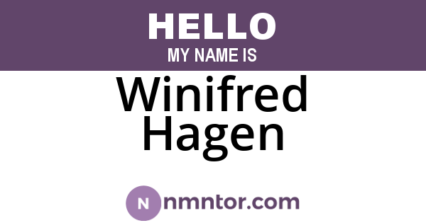 Winifred Hagen