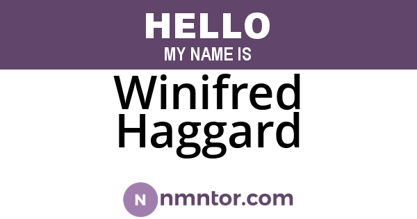 Winifred Haggard