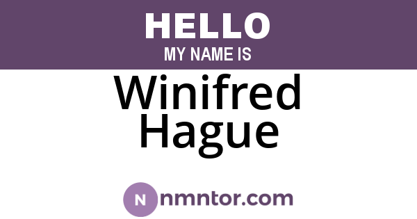 Winifred Hague