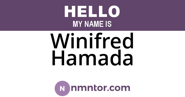 Winifred Hamada