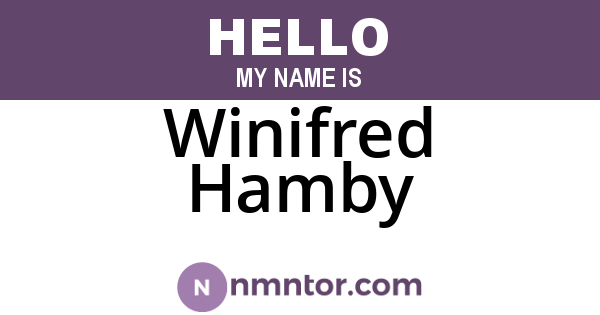 Winifred Hamby