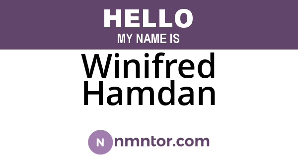 Winifred Hamdan