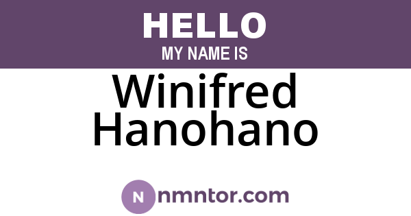 Winifred Hanohano