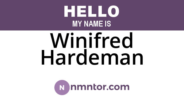 Winifred Hardeman