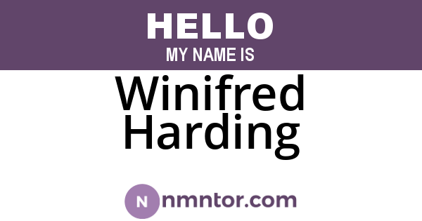 Winifred Harding