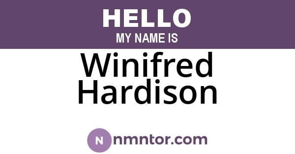 Winifred Hardison