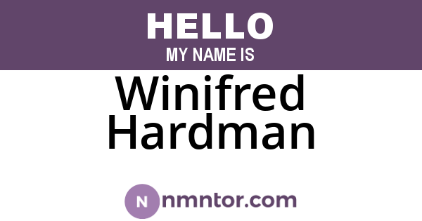 Winifred Hardman