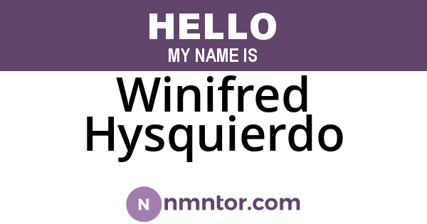 Winifred Hysquierdo