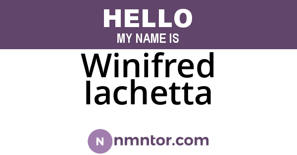 Winifred Iachetta