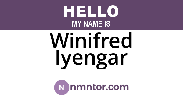 Winifred Iyengar