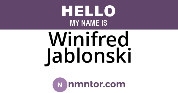 Winifred Jablonski
