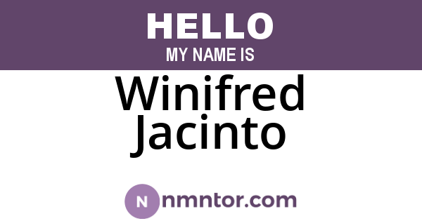 Winifred Jacinto