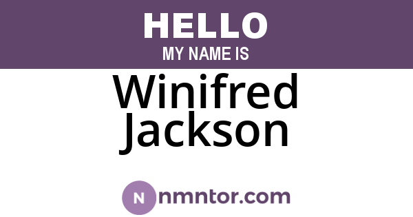 Winifred Jackson