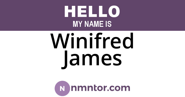 Winifred James