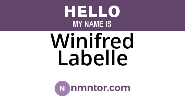Winifred Labelle