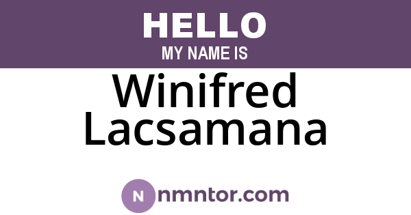 Winifred Lacsamana