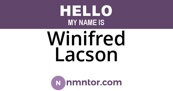 Winifred Lacson