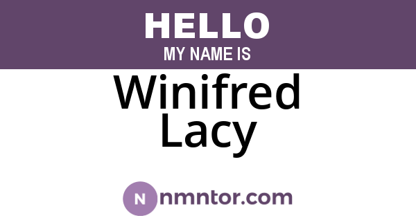 Winifred Lacy
