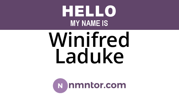 Winifred Laduke
