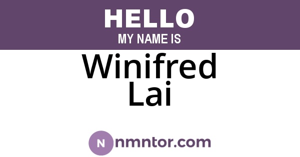 Winifred Lai