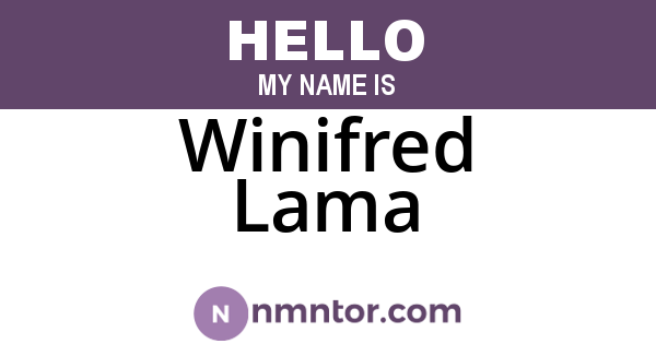 Winifred Lama
