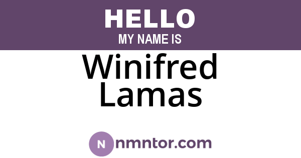 Winifred Lamas