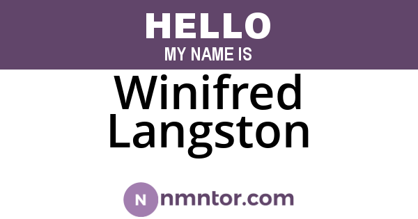Winifred Langston