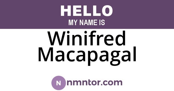 Winifred Macapagal