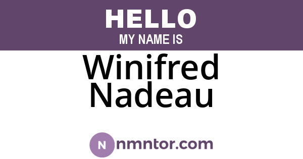 Winifred Nadeau