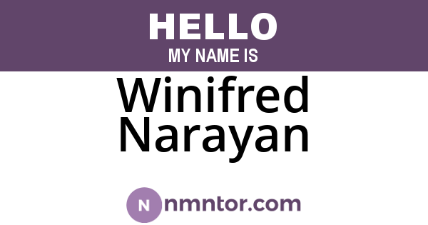 Winifred Narayan
