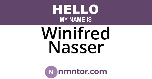Winifred Nasser