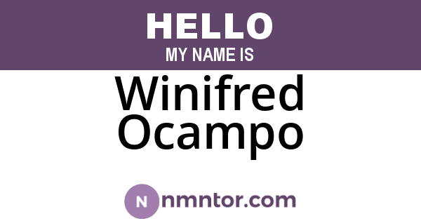 Winifred Ocampo