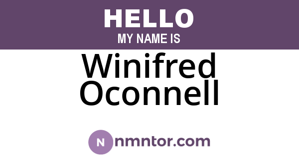 Winifred Oconnell