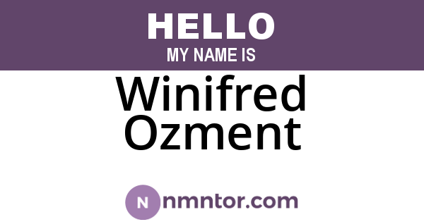 Winifred Ozment