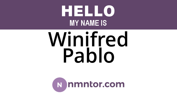 Winifred Pablo