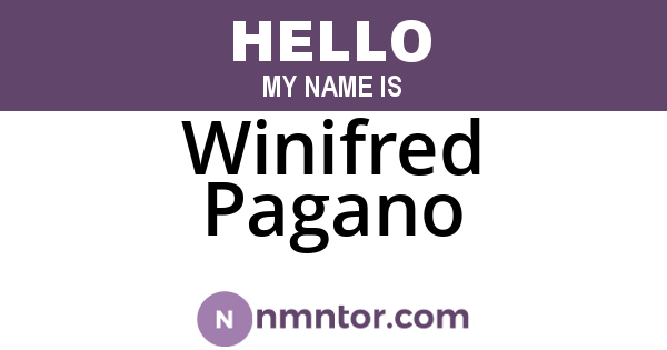 Winifred Pagano