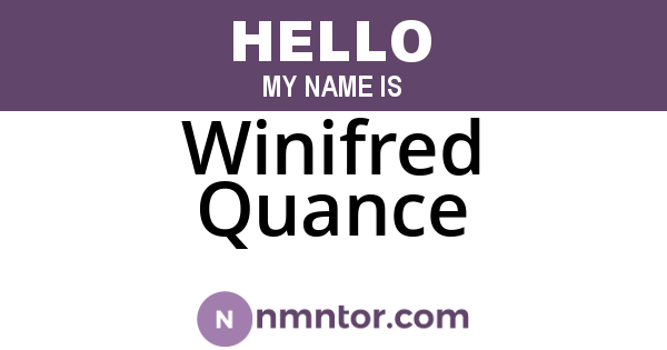 Winifred Quance