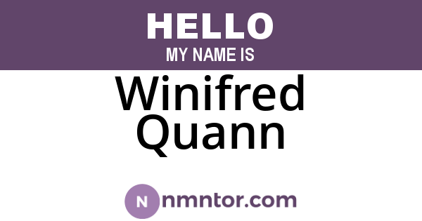 Winifred Quann