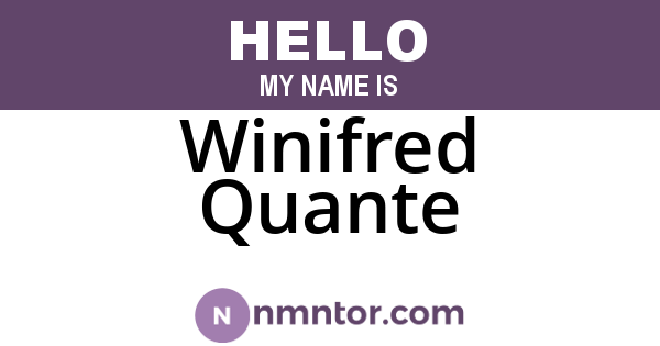 Winifred Quante
